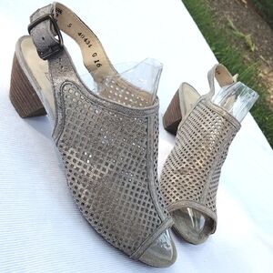 Paul Green Lattice Cut Leather Heels